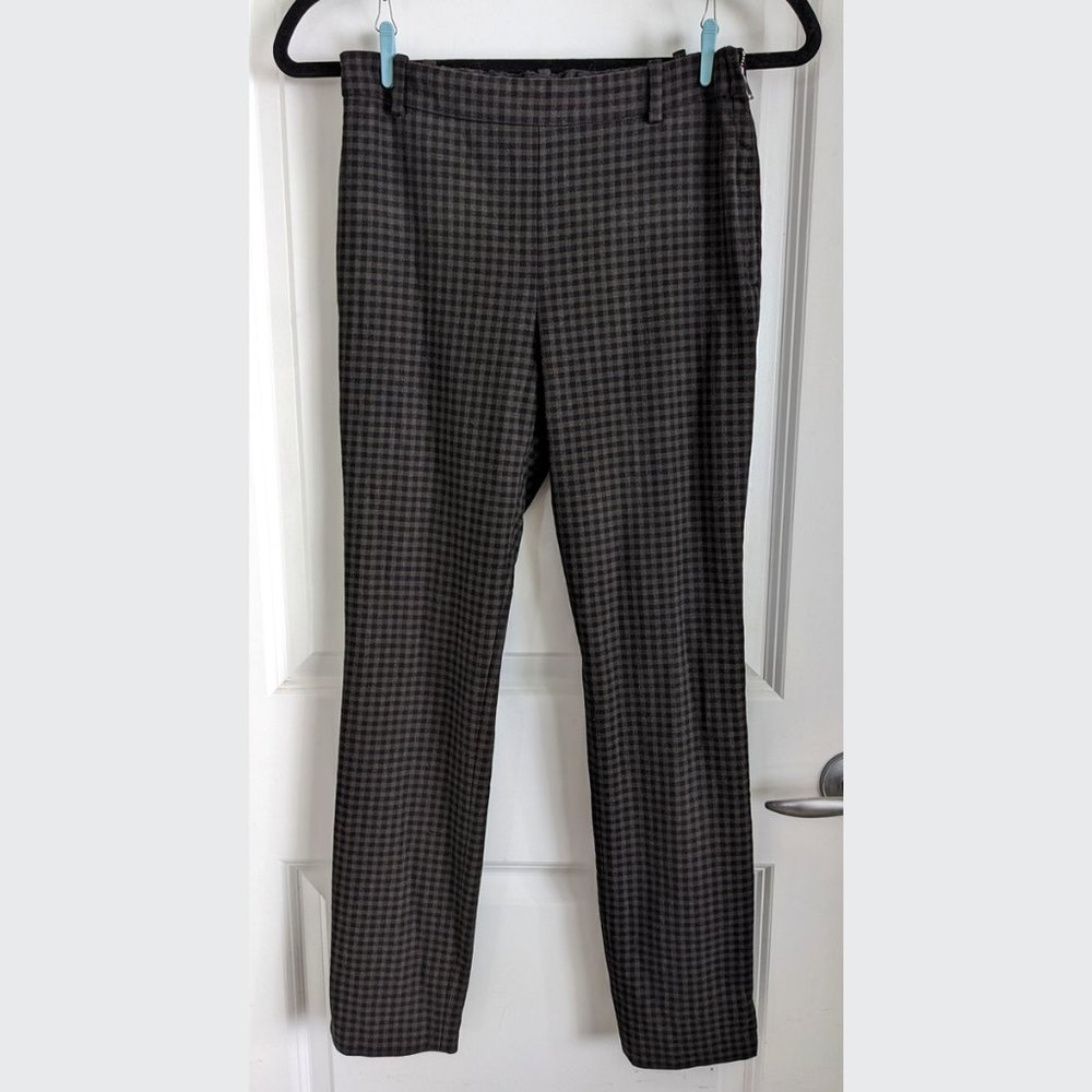 Plaid tartan slim fit pants